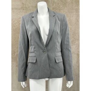 Express Jacket Women 10 Gray Stretch Blazer Career Office Jacket Minimalist Work